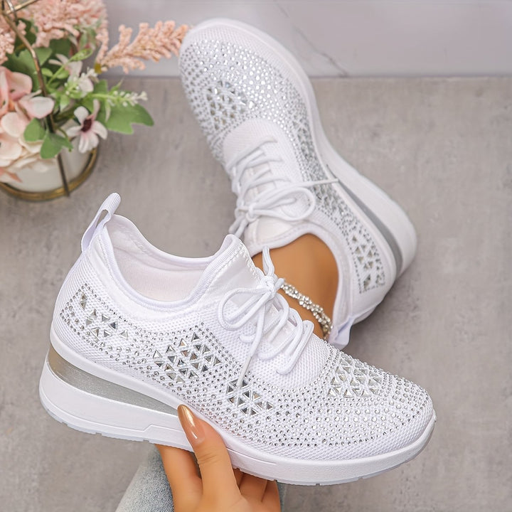 Valmyre | Baskets Femme Strass Semelle Compensée - Image 2