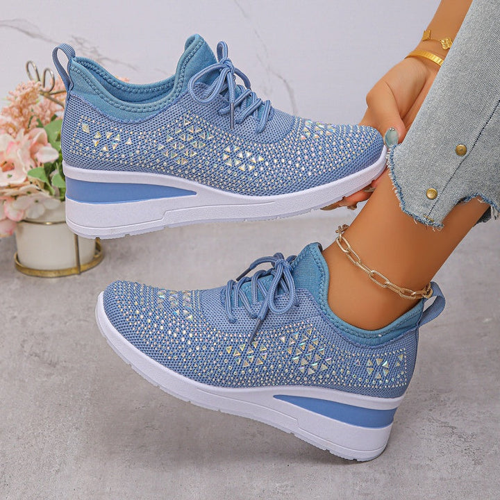 Valmyre | Baskets Femme Strass Semelle Compensée - Image 20