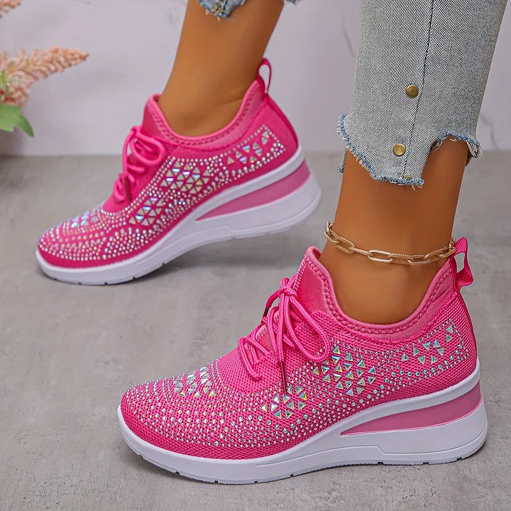 Valmyre | Baskets Femme Strass Semelle Compensée - Image 22