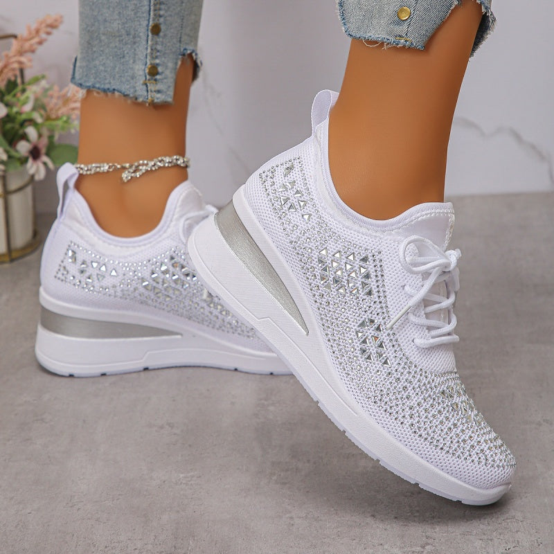 Valmyre | Baskets Femme Strass Semelle Compensée - Image 3