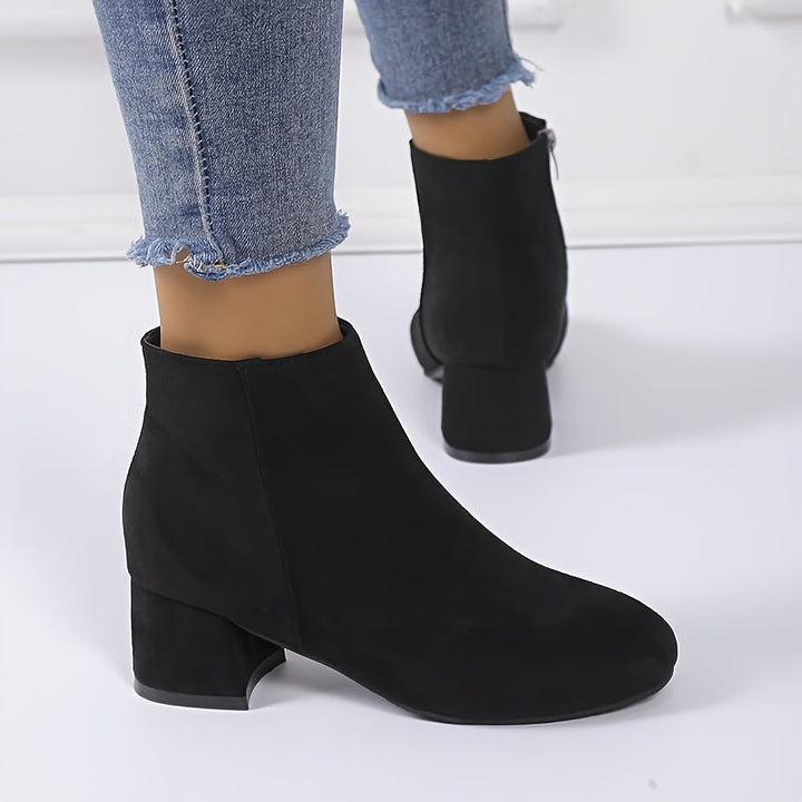 Évane | Bottines Femme Talon Carré Suédé - Image 1