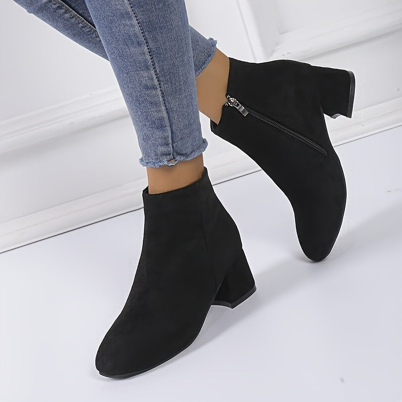 Évane | Bottines Femme Talon Carré Suédé - Image 10