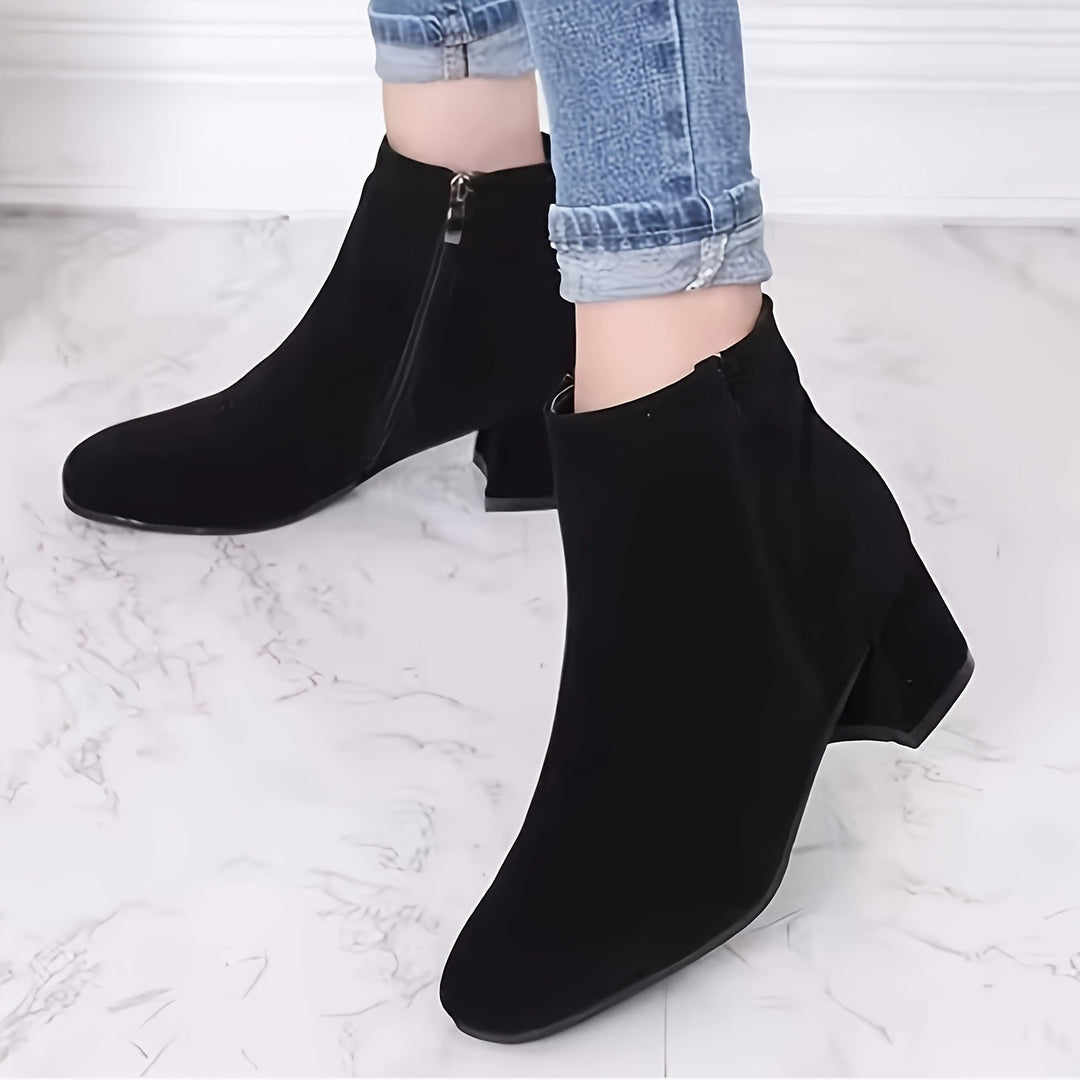 Évane | Bottines Femme Talon Carré Suédé - Image 11