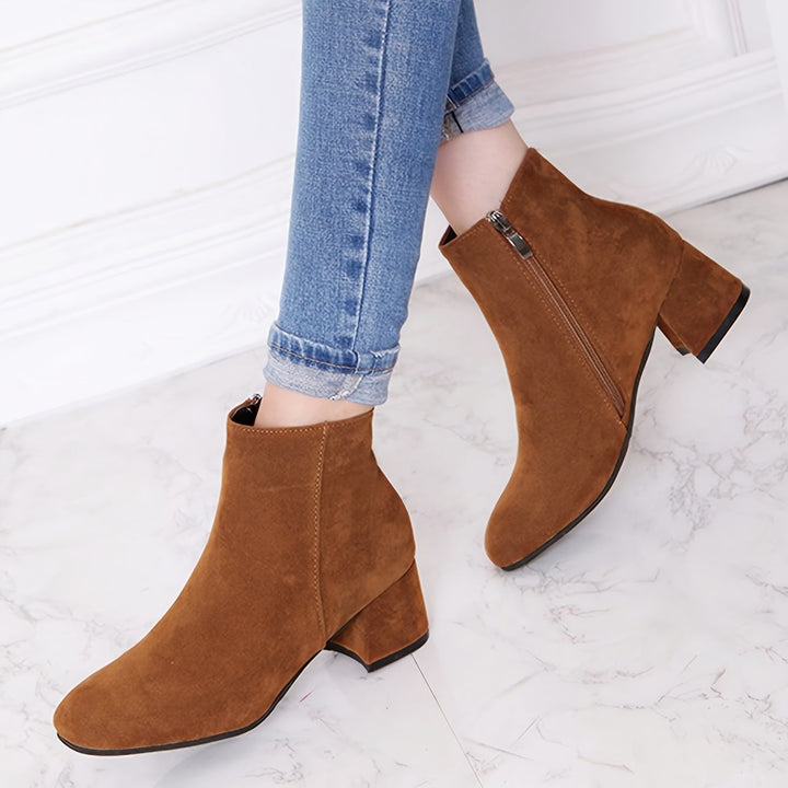 Évane | Bottines Femme Talon Carré Suédé - Image 12