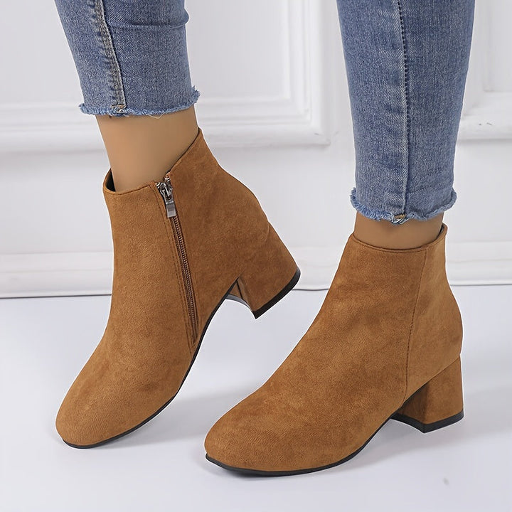 Évane | Bottines Femme Talon Carré Suédé - Image 2