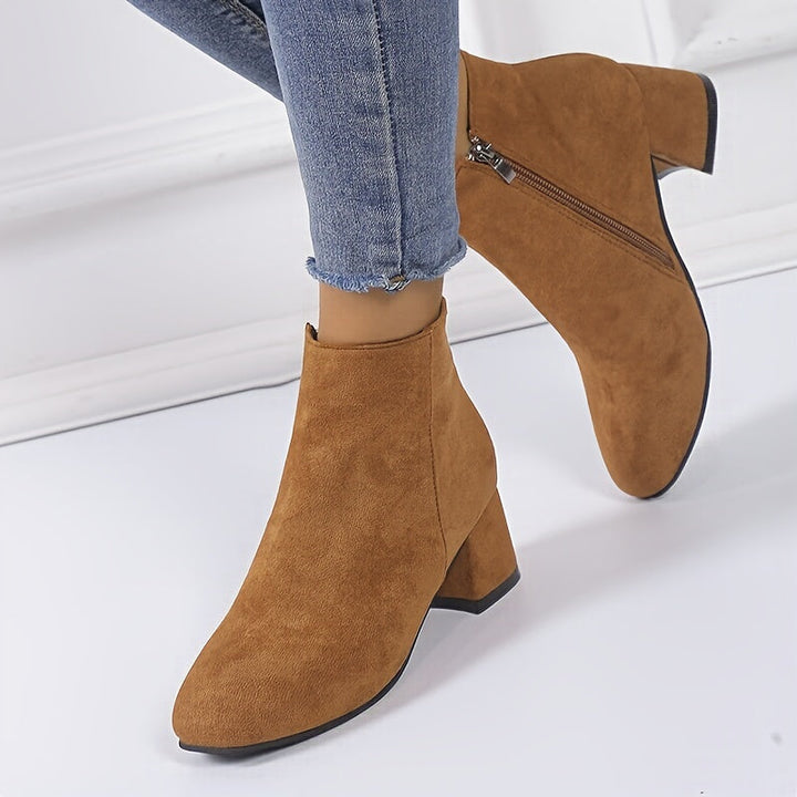 Évane | Bottines Femme Talon Carré Suédé - Image 3