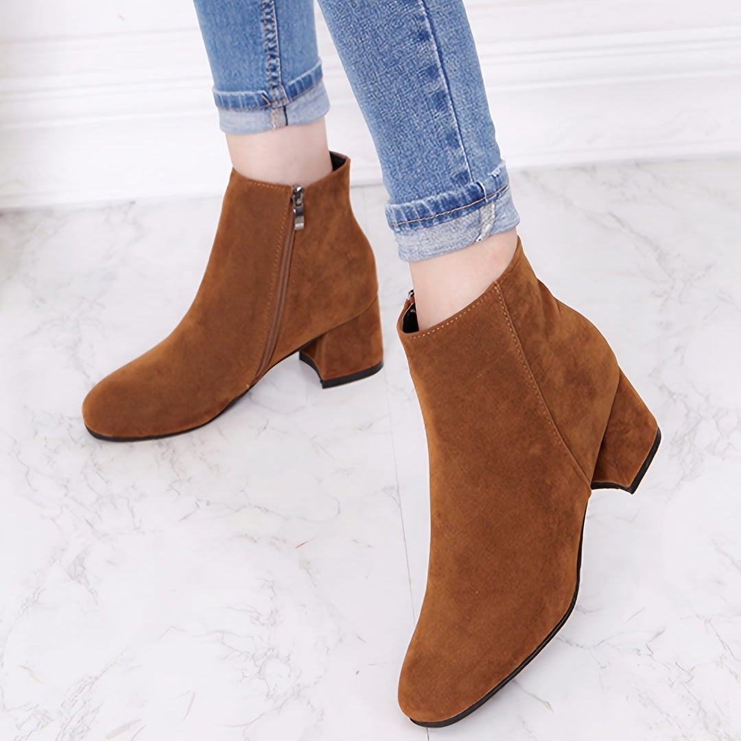 Évane | Bottines Femme Talon Carré Suédé - Image 4