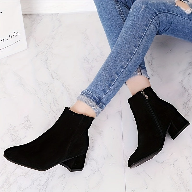 Évane | Bottines Femme Talon Carré Suédé - Image 5