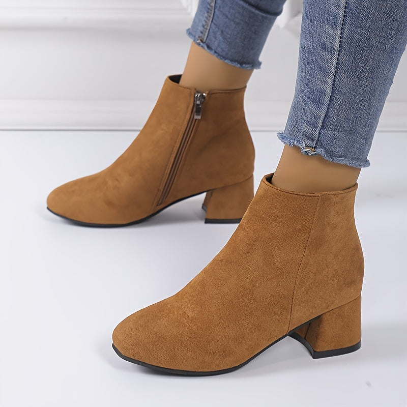 Évane | Bottines Femme Talon Carré Suédé - Image 9