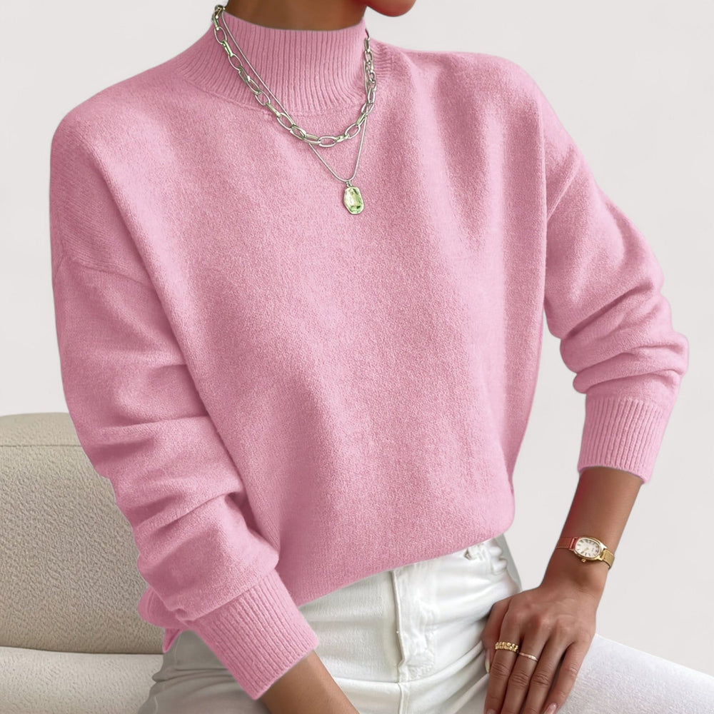 Venetia | Women's Mock Turtleneck Long Sleeve Sweater - Image 2