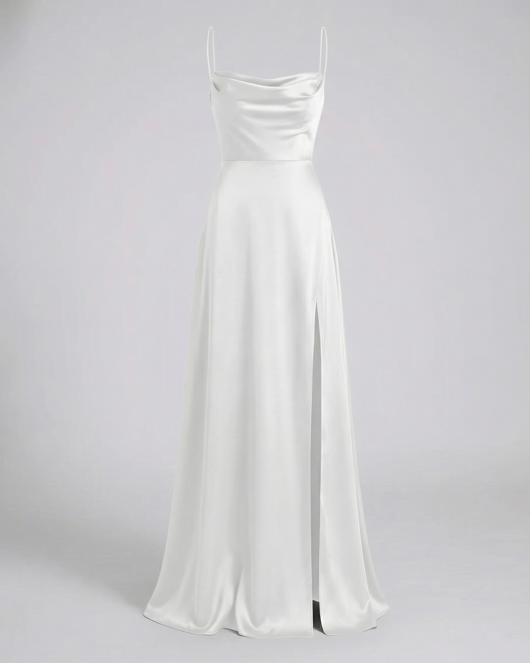 Vélorind | Robe Femme Longue Satinée à Fente - Burgundy - Image 10