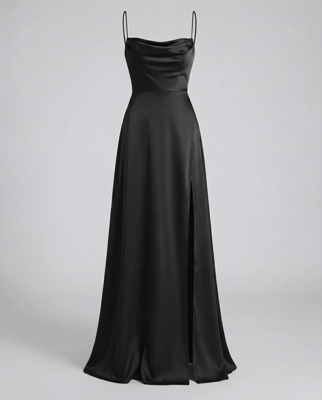 Vélorind | Robe Femme Longue Satinée à Fente - Burgundy - Image 11
