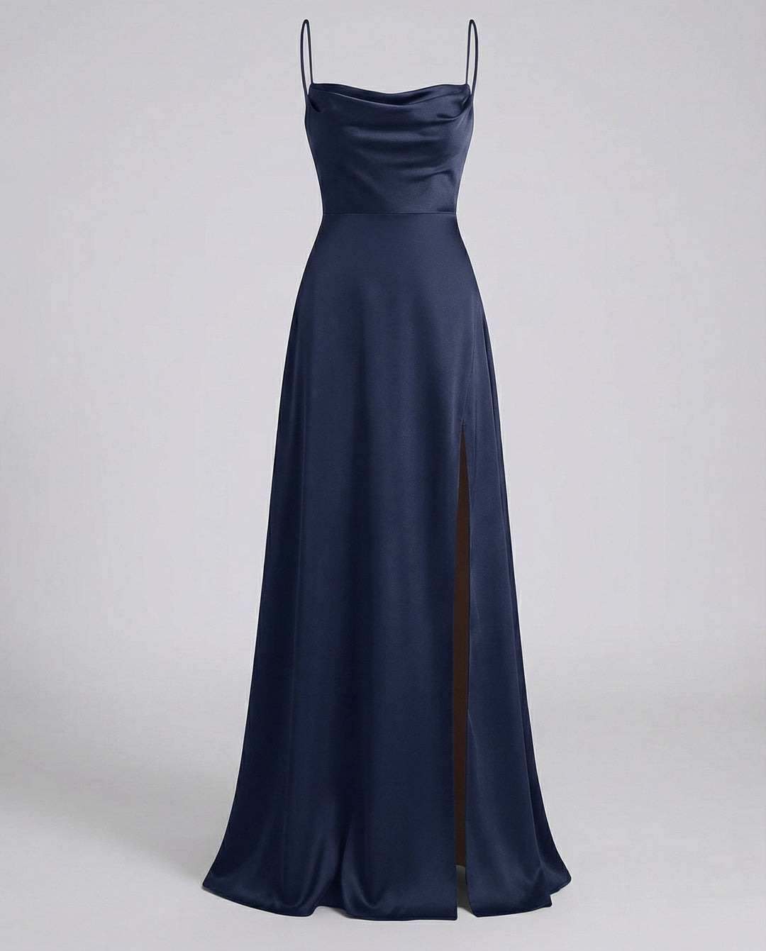 Vélorind | Robe Femme Longue Satinée à Fente - Burgundy - Image 6