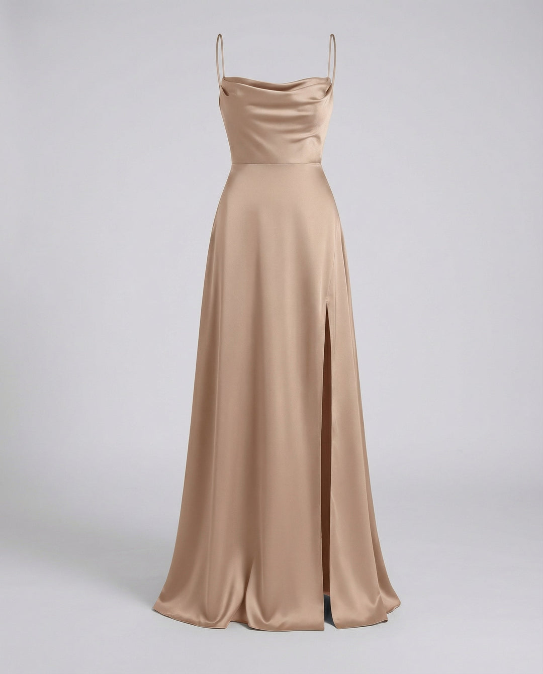 Vélorind | Robe Femme Longue Satinée à Fente - Burgundy - Image 9