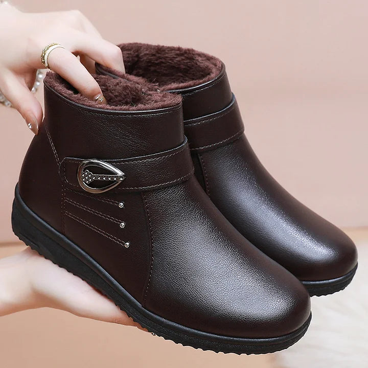 Volvane | Bottines Femme Fourrées Hiver - Dark Brown - Image 1