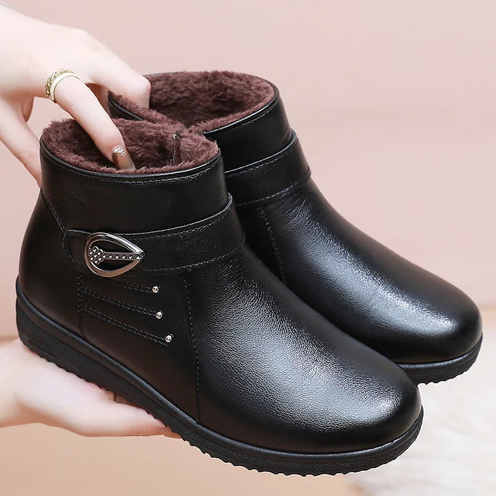 Volvane | Bottines Femme Fourrées Hiver - Dark Brown - Image 3