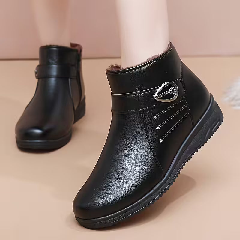 Volvane | Bottines Femme Fourrées Hiver - Dark Brown - Image 4