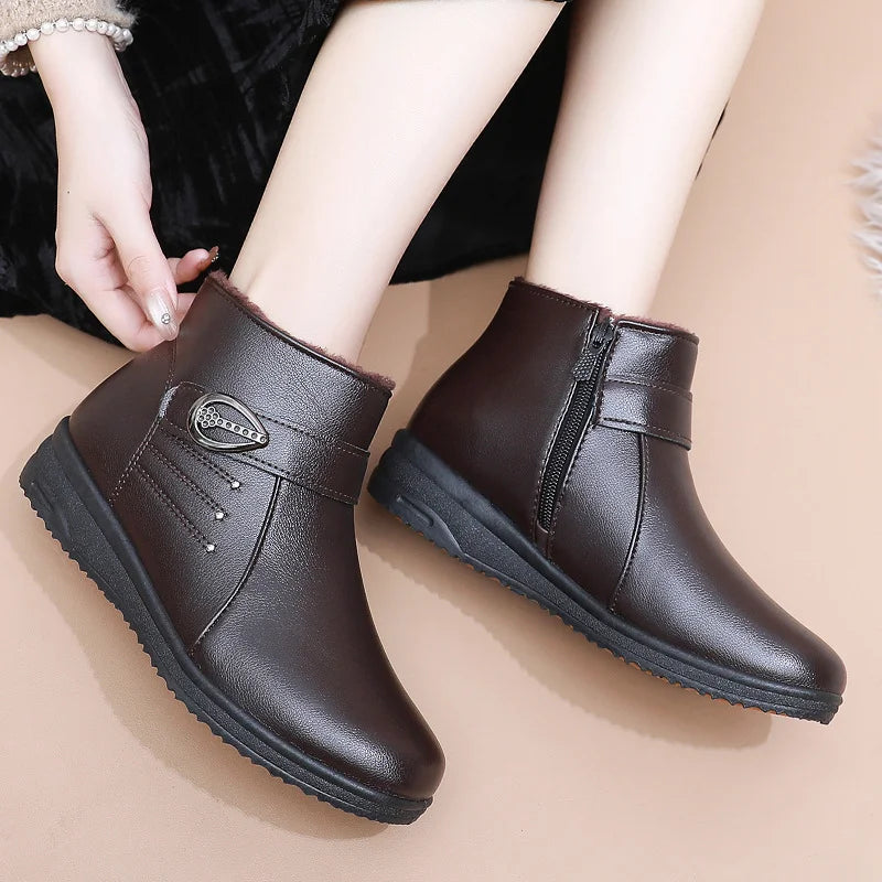 Volvane | Bottines Femme Fourrées Hiver - Dark Brown - Image 6