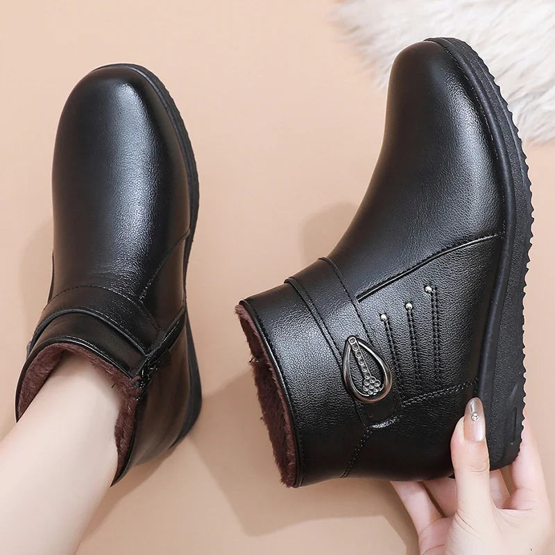 Volvane | Bottines Femme Fourrées Hiver - Dark Brown - Image 7