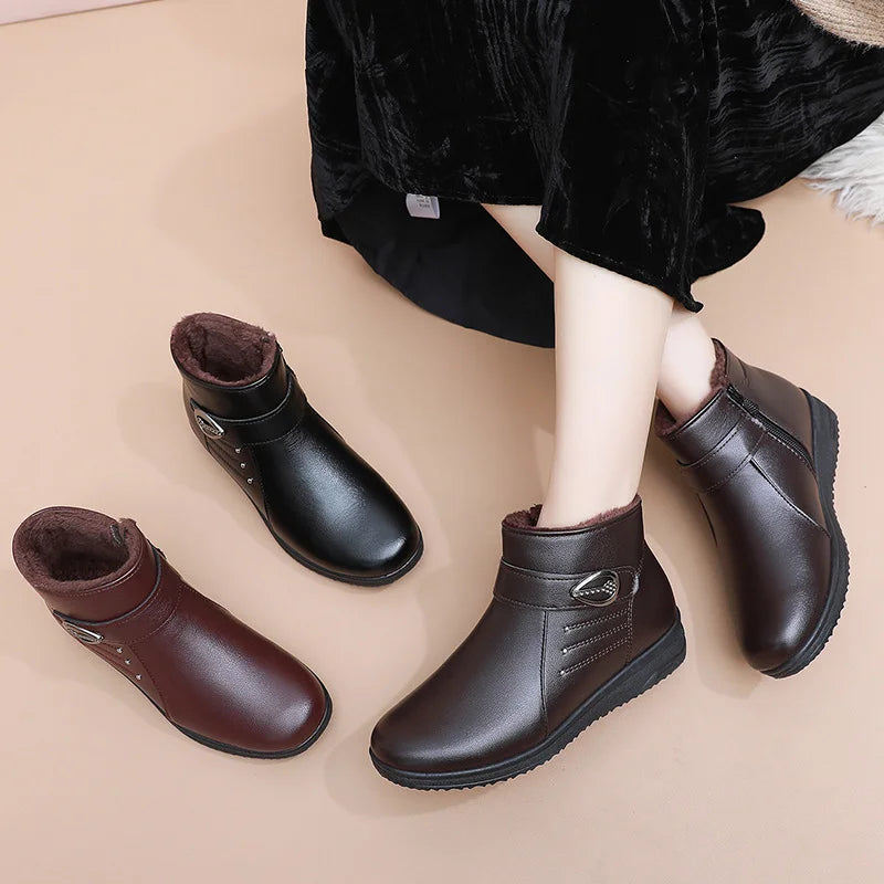 Volvane | Bottines Femme Fourrées Hiver - Dark Brown - Image 8