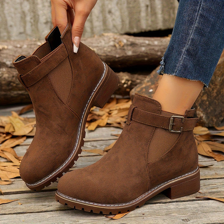Volveine | Femme Bottines Chelsea Talon Bloc - Brown - Image 1