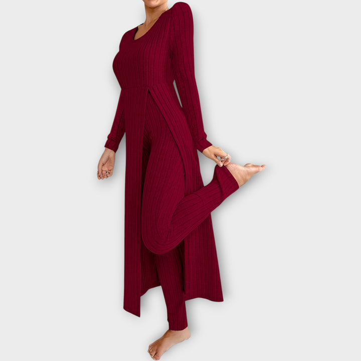 Érwyne | Femme Ensemble Côtelé Cardigan Long et Pantalon — vue 10