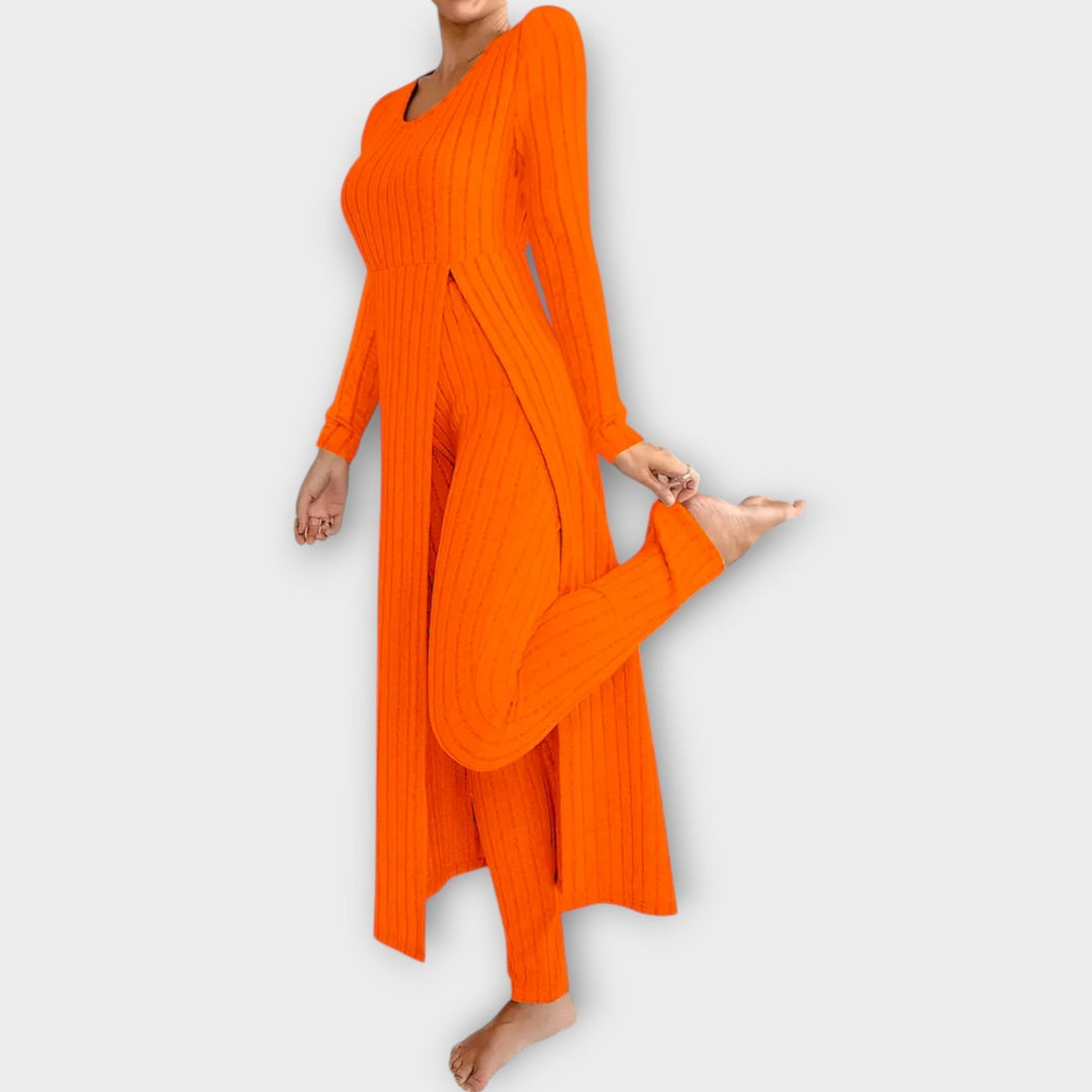 Érwyne | Femme Ensemble Côtelé Cardigan Long et Pantalon — vue 11