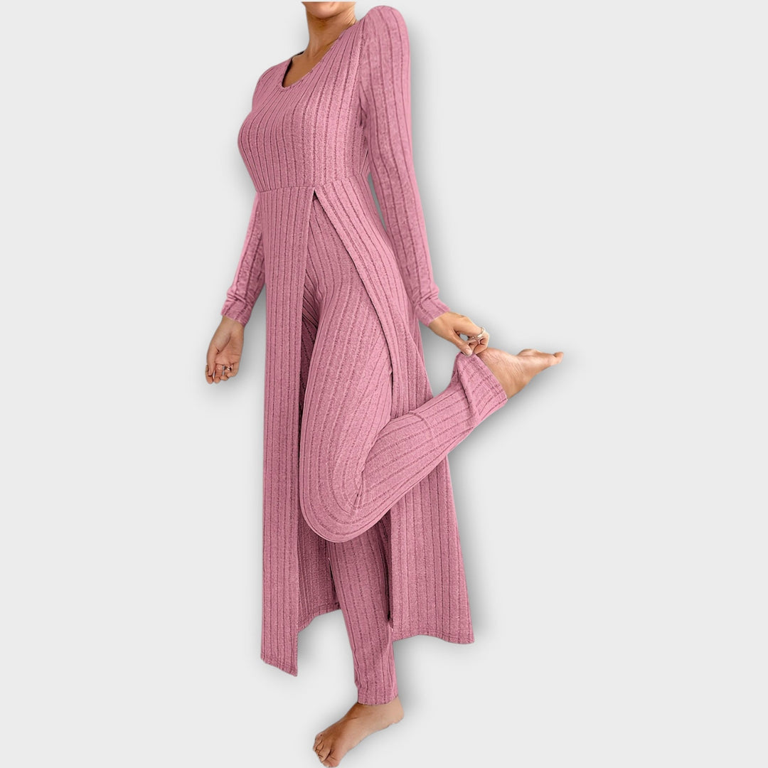 Érwyne | Femme Ensemble Côtelé Cardigan Long et Pantalon — vue 12