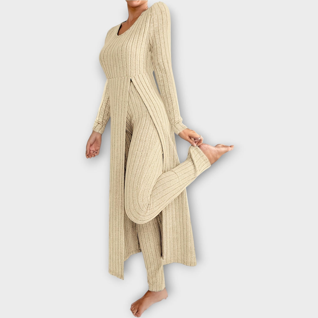 Érwyne | Femme Ensemble Côtelé Cardigan Long et Pantalon — vue 13