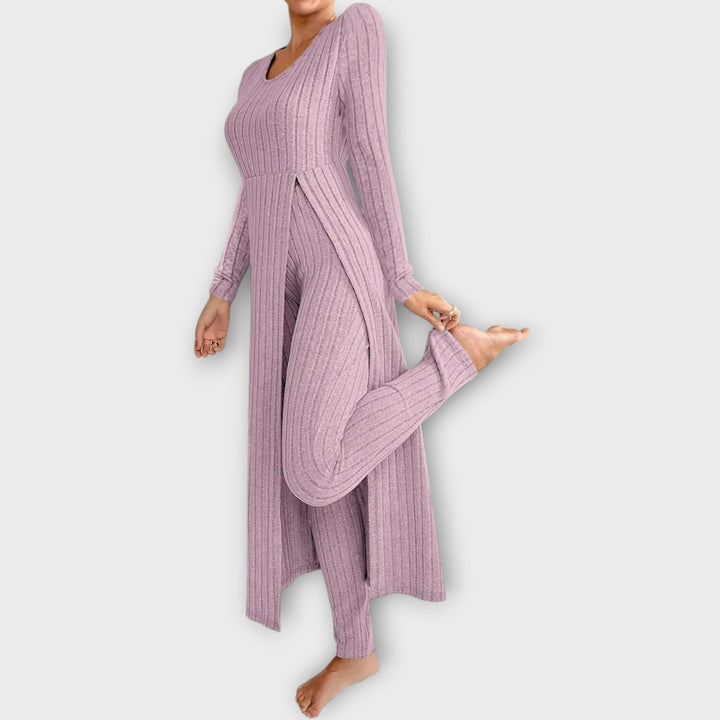 Érwyne | Femme Ensemble Côtelé Cardigan Long et Pantalon — vue 6