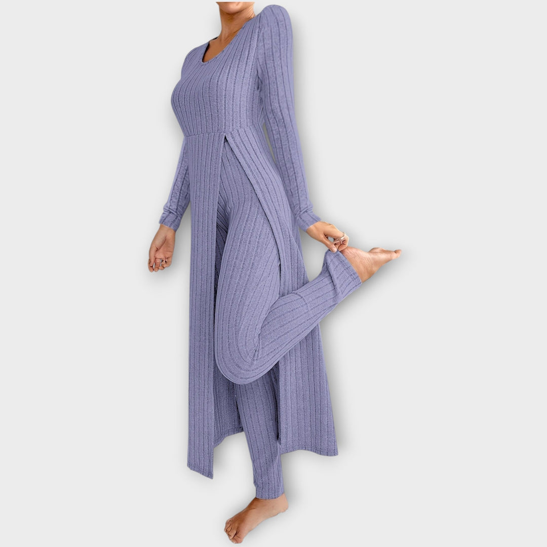 Érwyne | Femme Ensemble Côtelé Cardigan Long et Pantalon — vue 7