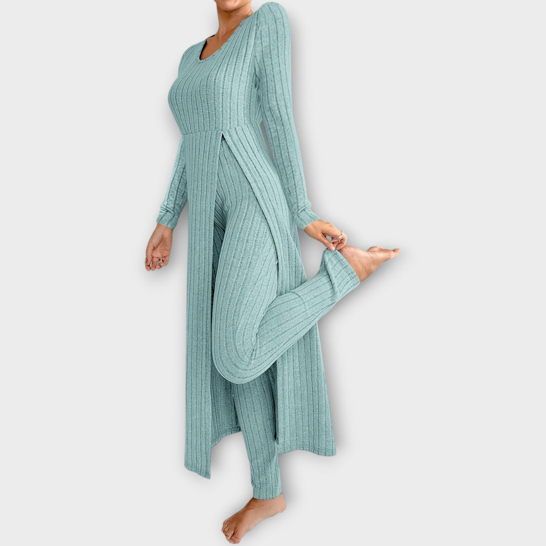 Érwyne | Femme Ensemble Côtelé Cardigan Long et Pantalon — vue 8