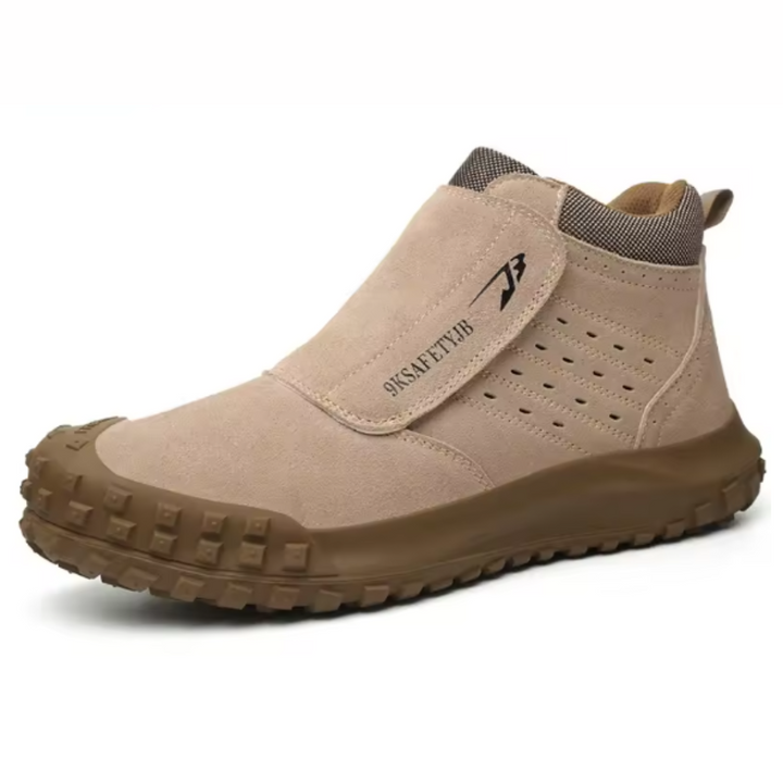 Vornec | Bottines Homme Travail Chelsea Embout Acier - Camel - Image 3