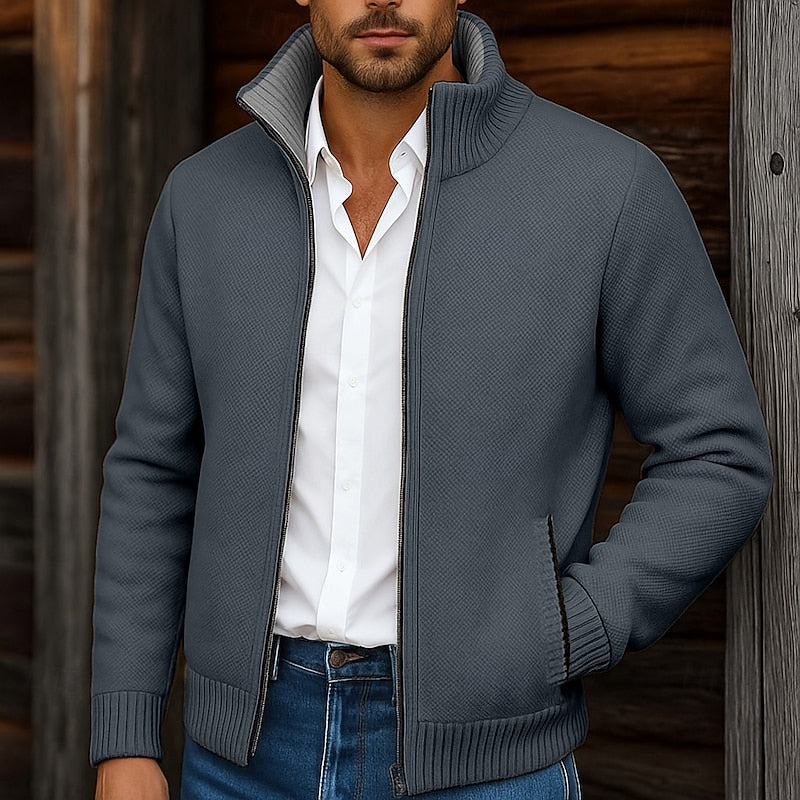 Gréolvan | Homme Veste en Maille Zippée Col Montant — vue 6