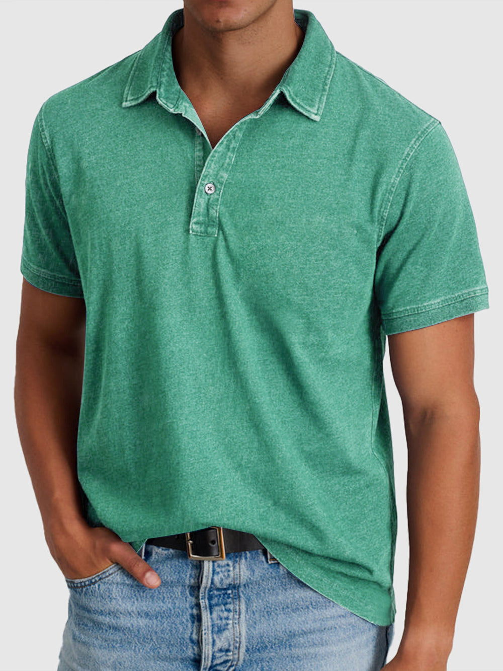 Wilder | Men's Short Sleeve Polo Shirt Regular Fit - Blue - Image 2