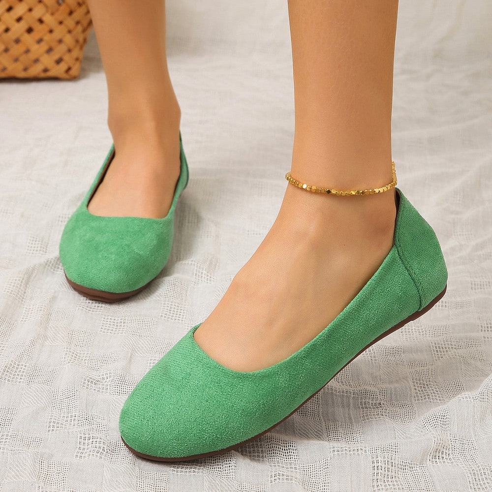 Willa | Women's Slip-On Round Toe Ballet Flats - Beige - Image 2