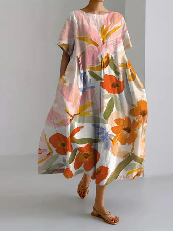 Willow | Women's Floral Short Sleeve Maxi Dress - Image 1