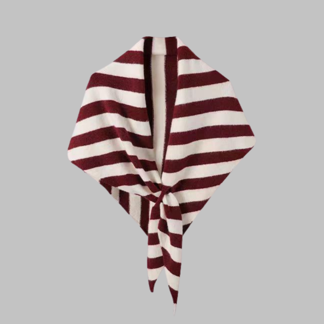 Winifred | Women's Striped Triangle Shawl - Image 1