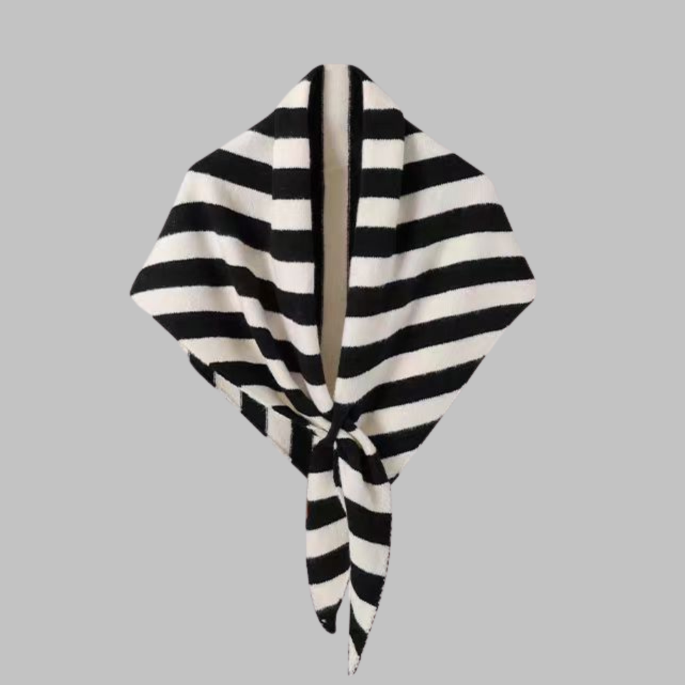 Winifred | Women's Striped Triangle Shawl - Image 2