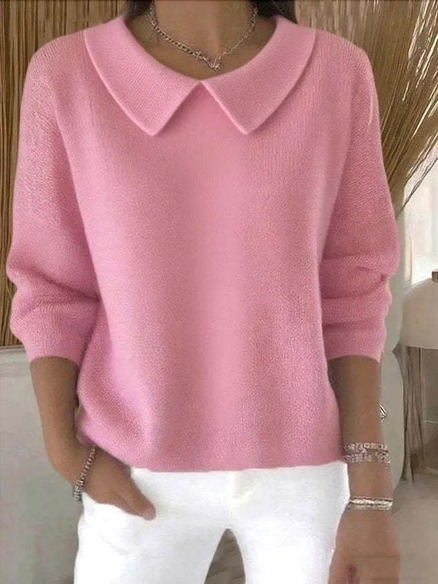 Winnifred | Women's Peter Pan Collar Long Sleeve Sweater - Image 1