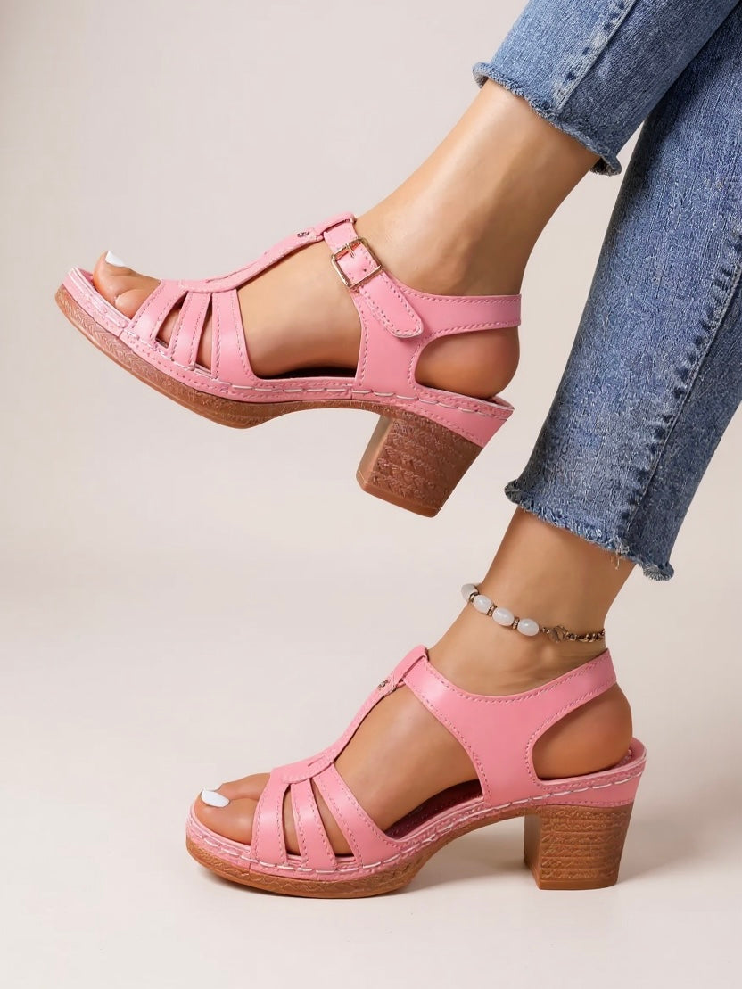 Xanthe | Women's Block Heel Strappy Sandals - Image 1