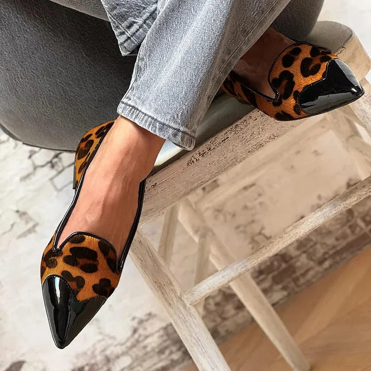 Zara | Women's Leopard Print Pointed Toe Flats - Image 2