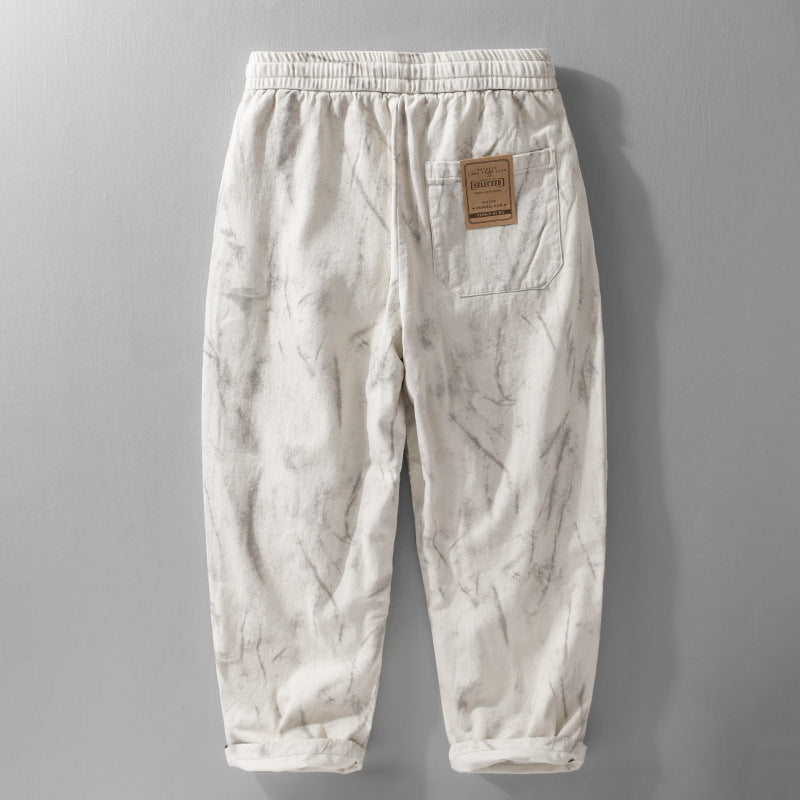 Zarveld | Homme Pantalon Chino Baggy Imprimé - Cream - Image 2