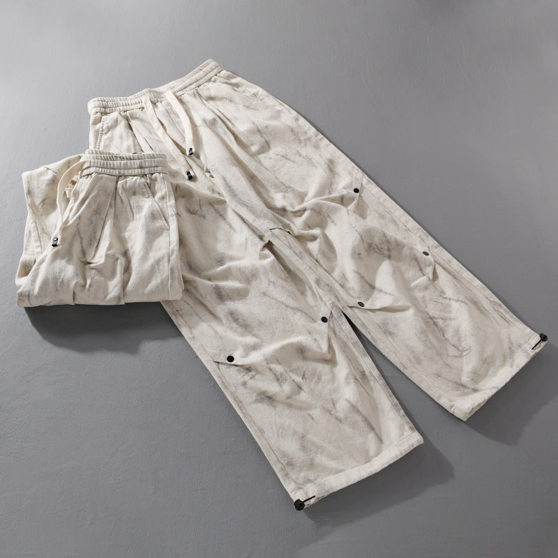Zarveld | Homme Pantalon Chino Baggy Imprimé - Cream - Image 3