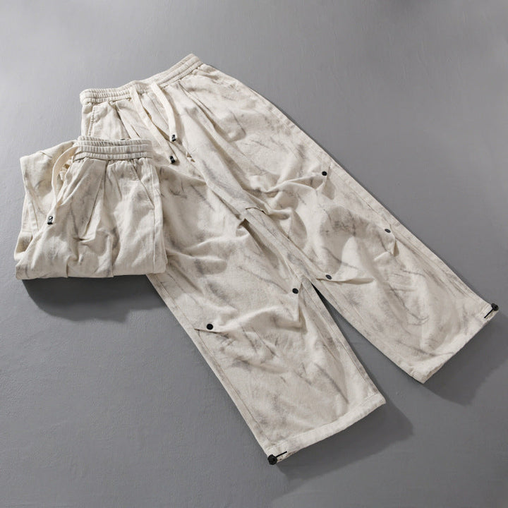 Zarveld | Homme Pantalon Chino Baggy Imprimé - Cream - Image 3