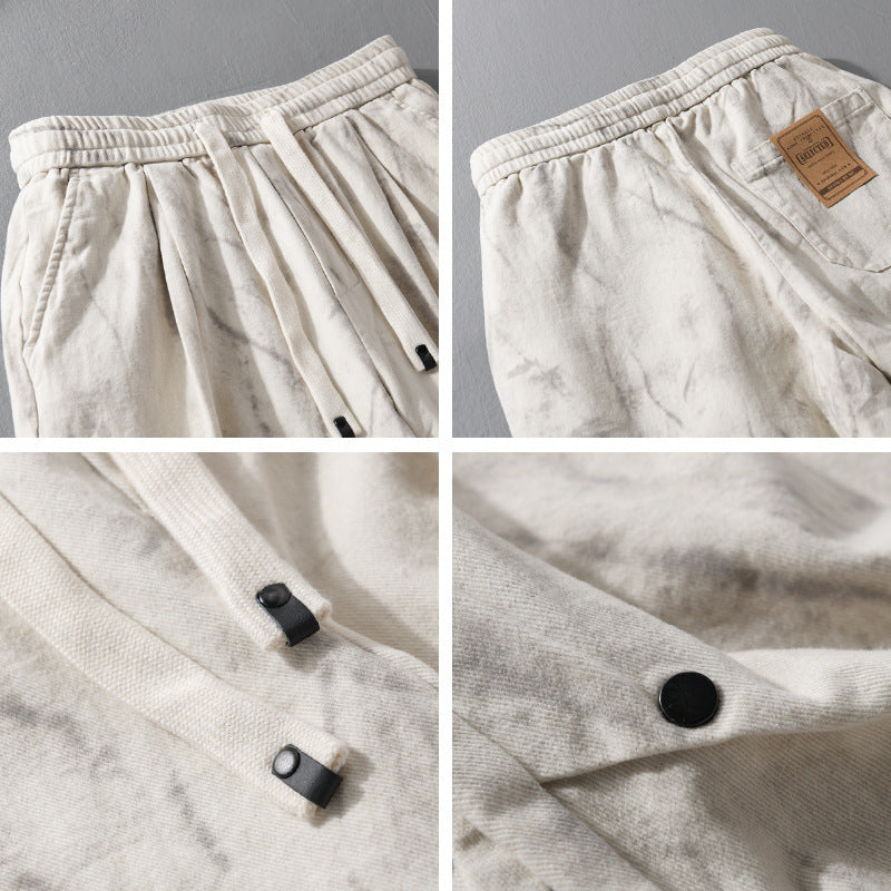 Zarveld | Homme Pantalon Chino Baggy Imprimé - Cream - Image 4