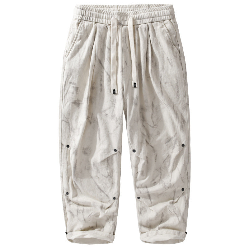 Zarveld | Homme Pantalon Chino Baggy Imprimé - Cream - Image 5