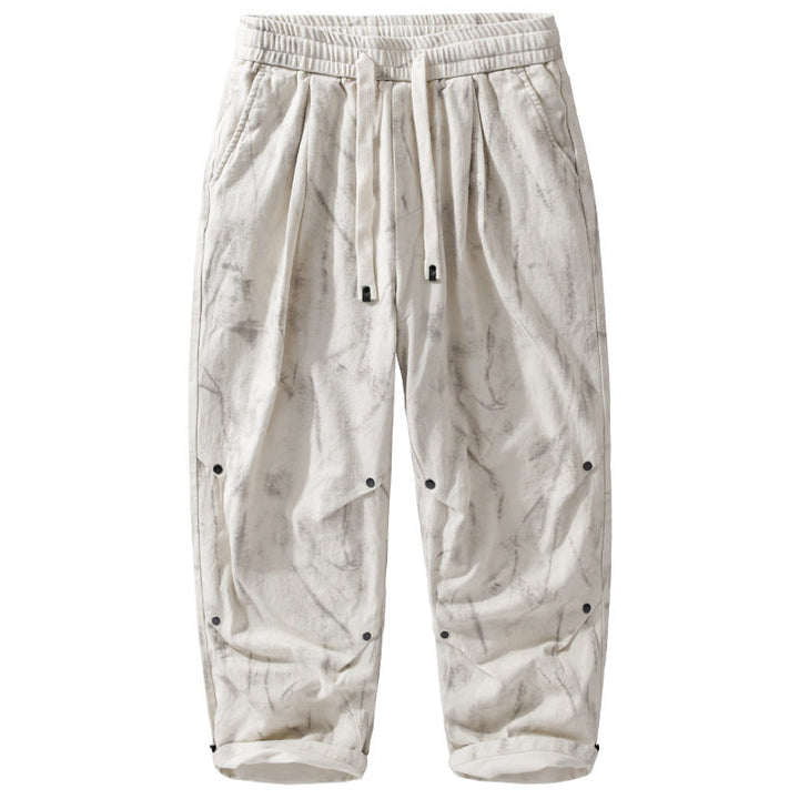 Zarveld | Homme Pantalon Chino Baggy Imprimé - Cream - Image 5