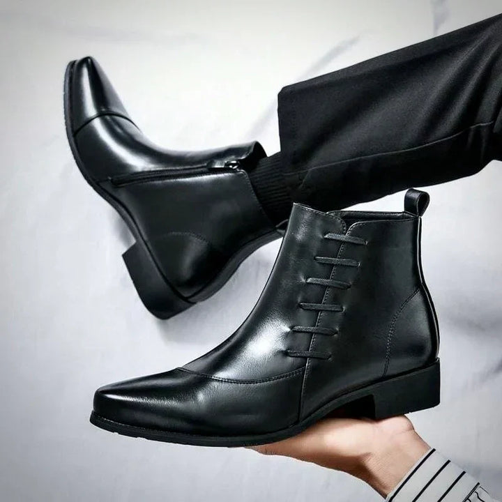 Zarvond | Homme Bottines Bout Carré Zippées - Brown - Image 6