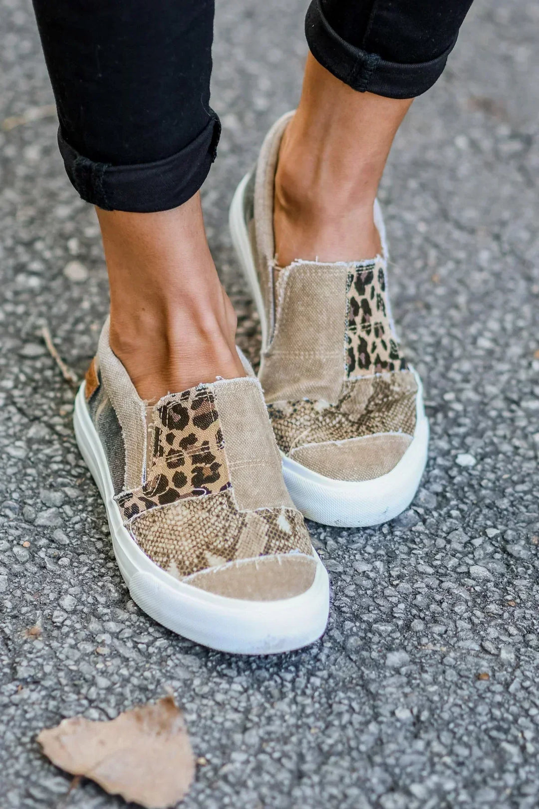 Zelda | Women's Leopard Print Slip-On Sneakers - Image 1